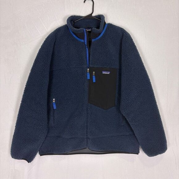 Patagonia Men's Classic Retro-X Fleece Zip Up Jacket Blue Size XL